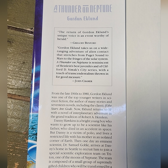 A Thunder on Neptune Gordon Eklund Vintage SciFi Hardcover - Picture 4 of 4